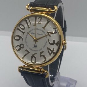 Gloria Vanderbilt Gold and White Watch